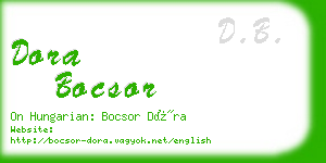 dora bocsor business card